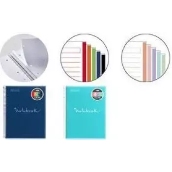 MIQUELRIUS Collegeblock muistikirja EMOTIONS, DIN A5, pinkki ruudullinen, 120 arkkia, 90 g/m² valkoinen paperi, kierre sidonta, 4-kertaisesti rei'itetty, 1 kpl (MR46105)