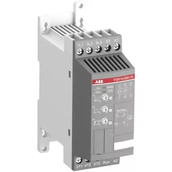 ABB PSR16-600-70 pehmokäynnistin, 16 A, 208-600 V AC, 100-240 V AC ohjaus, 3-vaiheinen, 7,5 kW 400 V:lla 1SFA896107R7000