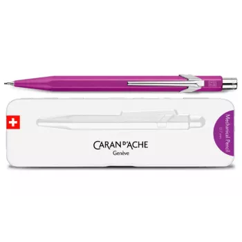 CARAN D'ACHE 844 Colormat-X lyijytäytekynä 0,7 mm, violetti satiinialumiininen kuusikulmainen runko 844.605