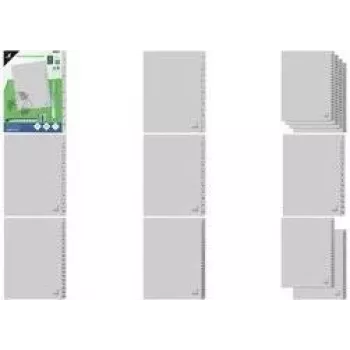 Kangaro ECO A4 pahviset rekisterilehdet, numeroitu 1-52, 4-rei'itetty, harmaa K452C