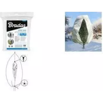 Bradas talvisuojakangas kasvien peittoon, 760 mm halkaisija, valkoinen, 1,2 x 1,8 m, 50 g/m², 1 kpl AWWC503120180