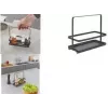 Metaltex Tokyo LAVA mausteteline kantokahvalla, mattamusta pinnoitettu metalli 352912000