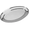 Metaltex soikea tarjoiluvati, ruostumaton teräs, korkeakiilto, 300 mm leveys, hopea, konepesunkestävä, 1 kpl 690715010