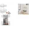 Metaltex Reflex LUXY kaksinkertainen pyyhepidike ja hylly, VacuumFix-imukuppikiinnitys, hopea 403342000