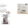Metaltex Reflex LUXY kaksinkertainen pyyhepidike ja hylly, VacuumFix-imukuppikiinnitys, hopea 403342000