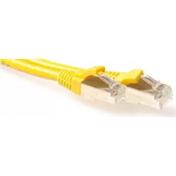 ACT keltainen 10 m S/FTP CAT6A Snagless RJ45 verkkokaapeli FB6810