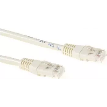 ACT Cat6a U/UTP verkkokaapeli, 0,25 m, norsunluu, RJ45, 10Gbps, 500MHz IB3352