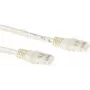 ACT Cat6a U/UTP verkkokaapeli, 0,25 m, norsunluu, RJ45, 10Gbps, 500MHz IB3352