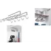 Metaltex My-Mug alakiinnitteinen mukiteline, hopeametalli, 6 mukia, ruosteenkestävä pinnoitettu metalli, poraamaton asennus 364928039