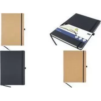 KANGARO K-552161 A4 viivoitettu kraft-muistikirja, 96 arkkia, PU-kova kansi, chamois-paperi