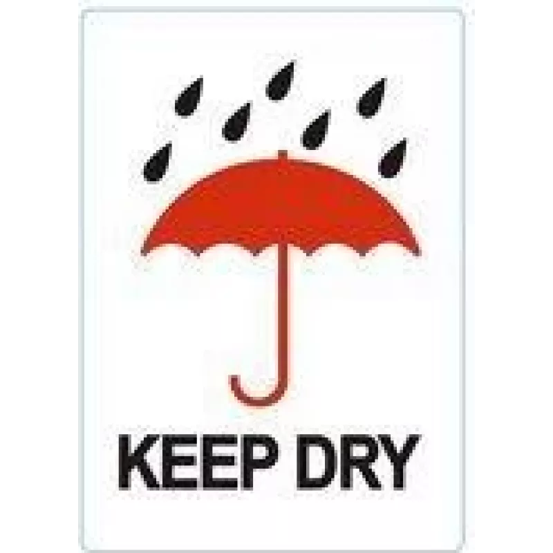 RILLPRINT KEEP DRY pysyvästi liimautuvat varoitetarrat, valkoinen/punainen/musta, 74 x 105 mm, 500 tarraa per rulla 76960