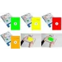 RILLPRINT B84212 fluoresoivat tarralaput 70 x 37 mm punainen itseliimautuva mustesuihku-, laser- ja värilasertulostimiin 600 tarraa