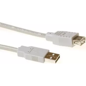 ACT SB2198 USB 2.0 jatkokaapeli USB-A uros - USB-A naaras, 1,8 m, norsunluu