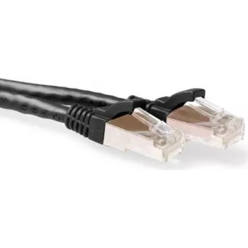 ACT FB7910 musta 10m LSZH S/FTP CAT6A Snagless -verkkokaapeli