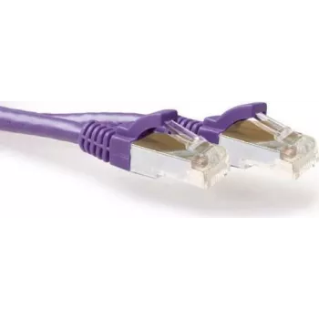 ACT violetti 15m LSZH S/FTP CAT6A Snagless -verkkokaapeli FB8715