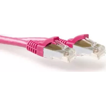 ACT roosa 0,5m LSZH S/FTP CAT6A Snagless RJ45 -verkkokaapeli (FB8800)