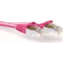 ACT roosa 0,5m LSZH S/FTP CAT6A Snagless RJ45 -verkkokaapeli (FB8800)