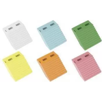 KANGARO numeroitu paperilohko 1-1000, 105 x 42 mm, keltainen, 70 g/m², 1 000 merkkiä K-701113