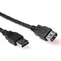 ACT SB3040 USB 2.0 -jatkokaapeli 0,5 m USB-A-uros USB-A-urokseen musta