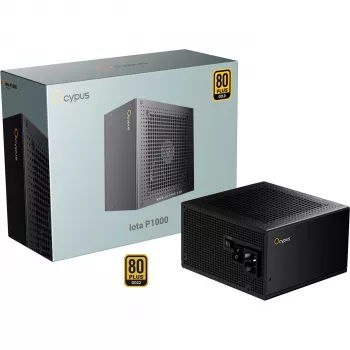 OCYPUS Iota P1000 1000W 80 PLUS Gold ATX 3.0 täysin modulaarinen virtalähde - musta