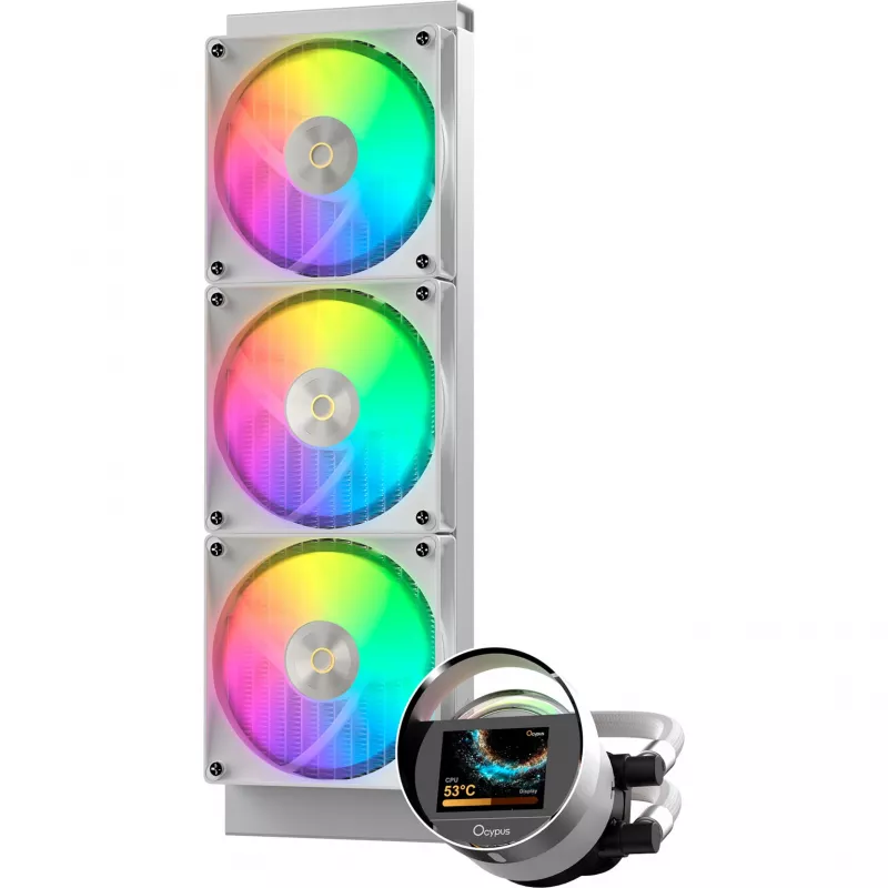 Ocypus Sigma L36 ARGB valkoinen 360mm neste-CPU-jäähdytin