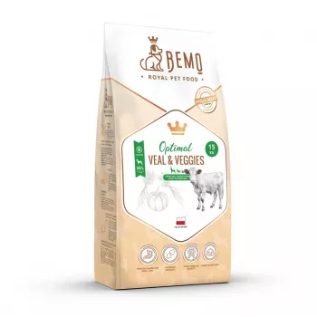 BEMO Optimal vasikka & vihannekset Medium/Large - kuivaruoka koirille - 15kg