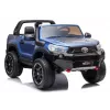 LEAN CARS Toyota Hilux DK-HL850 sähköinen leikkiauto lapsille, siniseksi maalattu, 4x4, 2-paikkainen, kaukosäädin, LED-valot, MP3, Bluetooth