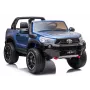 LEAN CARS Toyota Hilux DK-HL850 sähköinen leikkiauto lapsille, siniseksi maalattu, 4x4, 2-paikkainen, kaukosäädin, LED-valot, MP3, Bluetooth