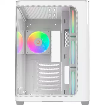 Ocypus Iota C70 Curve ARGB Digital valkoinen 270° panorama-lasi Mid-Tower PC-kotelo