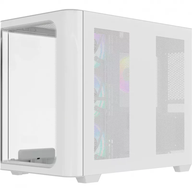 Ocypus Iota C70 Curve ARGB Digital valkoinen 270° panorama-lasi Mid-Tower PC-kotelo