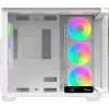 Ocypus Iota C70 Curve ARGB Digital valkoinen 270° panorama-lasi Mid-Tower PC-kotelo