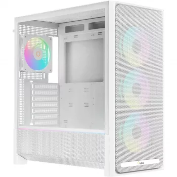 Ocypus Delta C70 ARGB valkoinen panorama-lasi Mid-Tower PC-kotelo