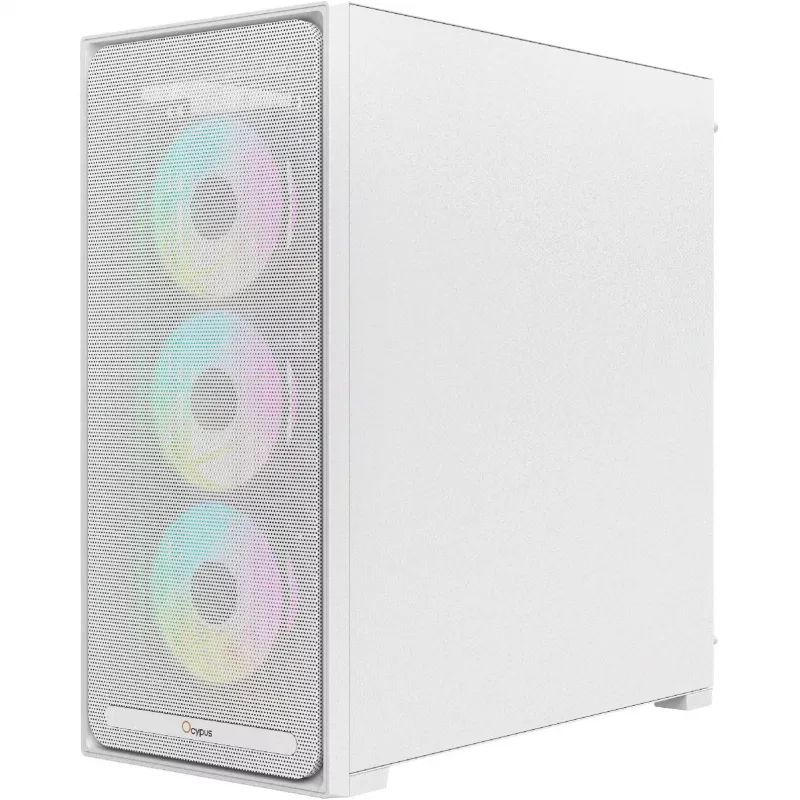 Ocypus Delta C70 ARGB valkoinen panorama-lasi Mid-Tower PC-kotelo