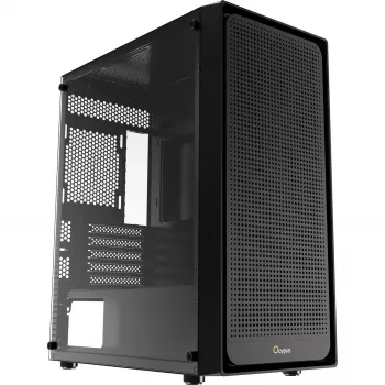 Ocypus Gamma C50 musta Mid-Tower PC-kotelo karkaistulla lasisivupaneelilla