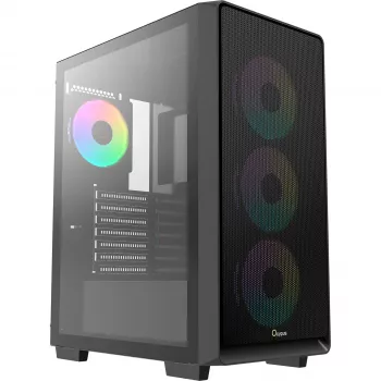 Ocypus Gamma C60 ARGB Mid-Tower PC-kotelo - karkaistu lasi, musta