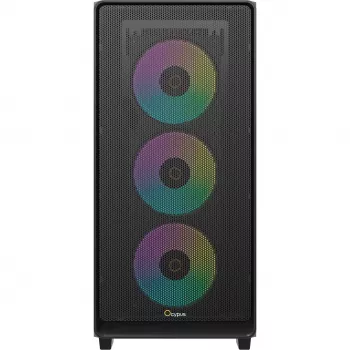 Ocypus Gamma C60 ARGB Mid-Tower PC-kotelo - karkaistu lasi, musta
