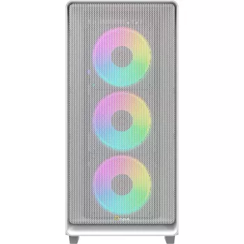 Ocypus Gamma C60 ARGB valkoinen Mid-Tower-kotelo karkaistusta lasista
