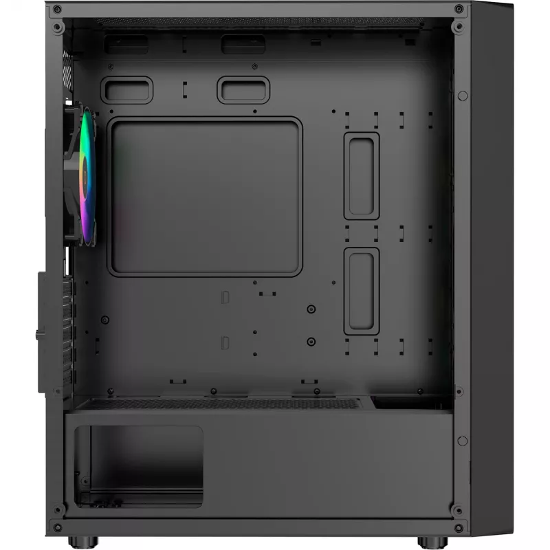 Ocypus Gamma C50 ARGB musta kotelo karkaistusta lasista Mid-Tower