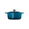 Le Creuset Signature pyöreä valurautapata, 26 cm, 5,3 L, Marseille sininen
