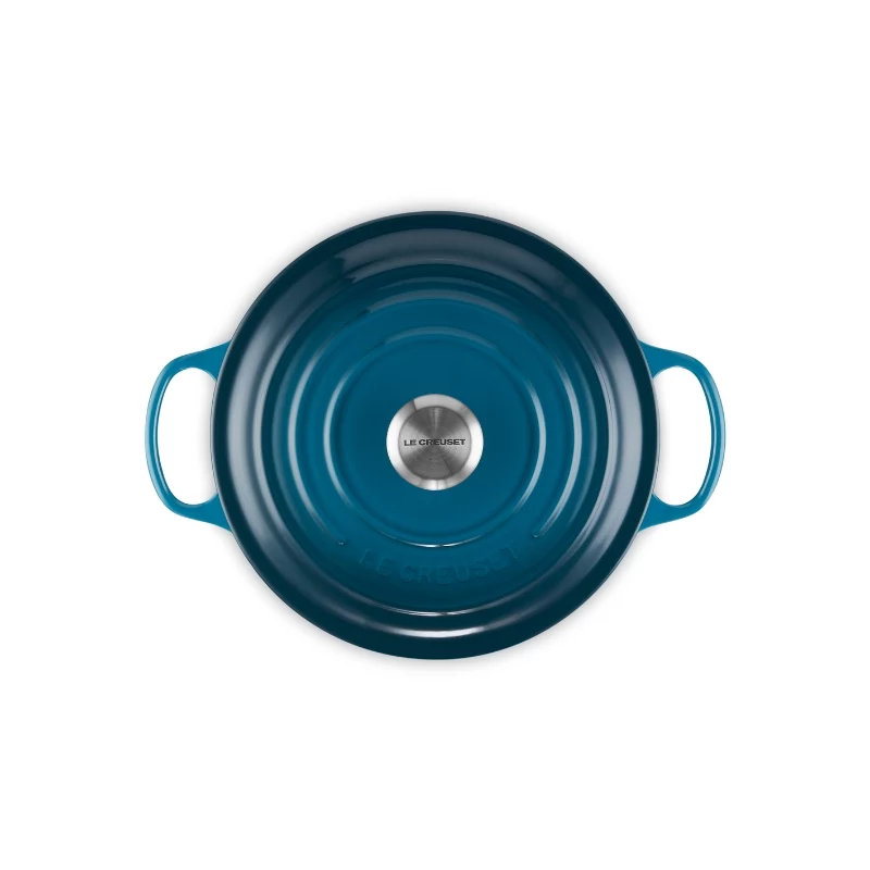 Le Creuset Signature pyöreä valurautapata, 26 cm, 5,3 L, Marseille sininen