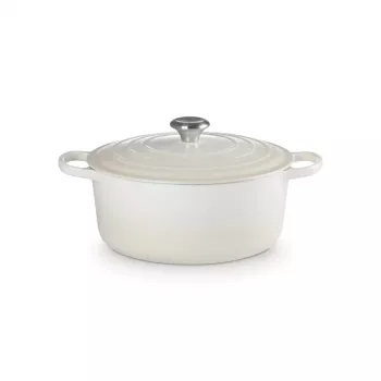 LE CREUSET pyöreä pata emaloidusta valuraudasta 34cm 12L kerma