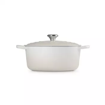 LE CREUSET pyöreä pata emaloidusta valuraudasta 34cm 12L kerma