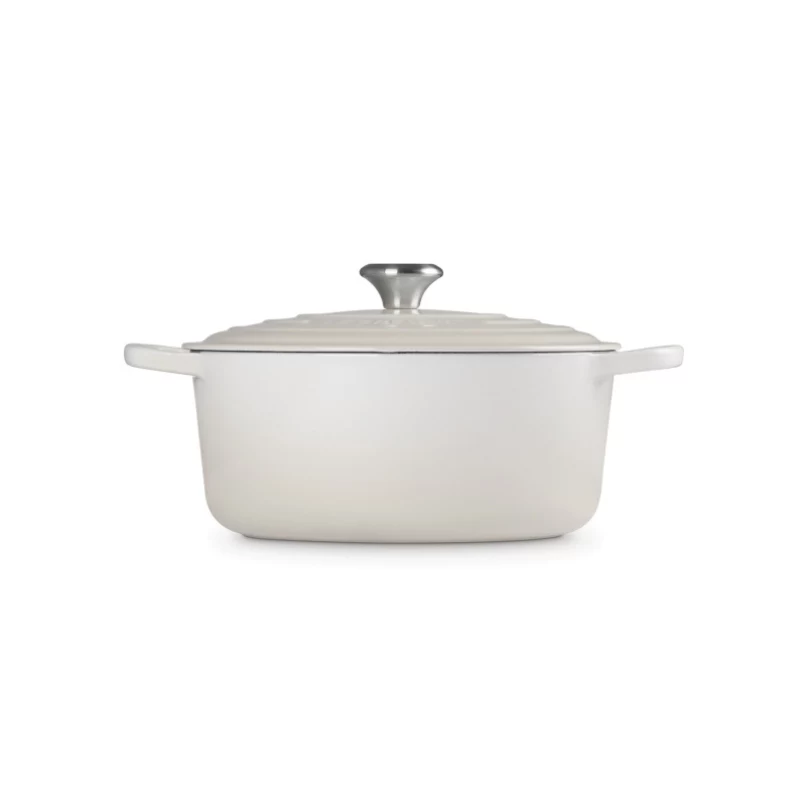 LE CREUSET pyöreä pata emaloidusta valuraudasta 34cm 12L kerma