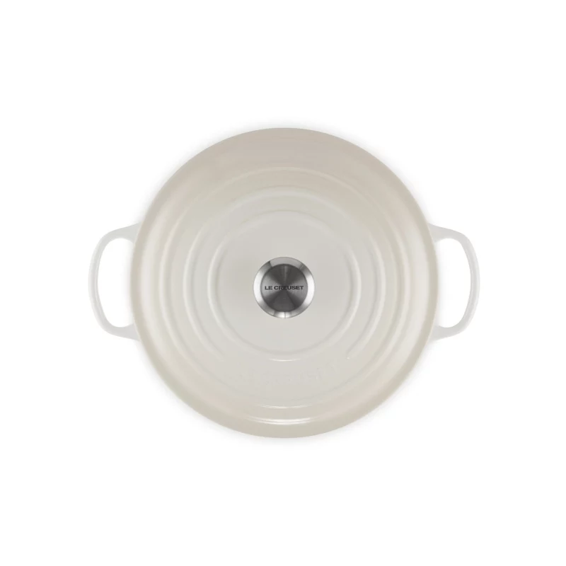 LE CREUSET pyöreä pata emaloidusta valuraudasta 34cm 12L kerma