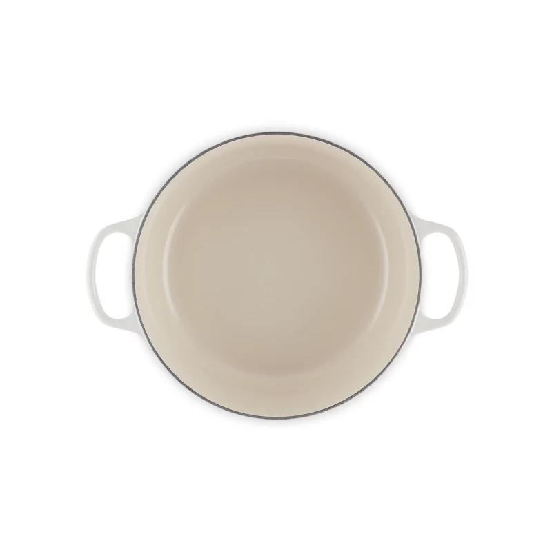 LE CREUSET pyöreä pata emaloidusta valuraudasta 34cm 12L kerma
