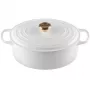 Le Creuset valurautapata soikea 31cm / 6,3L valkoinen