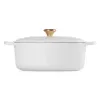 Le Creuset valurautapata soikea 31cm / 6,3L valkoinen