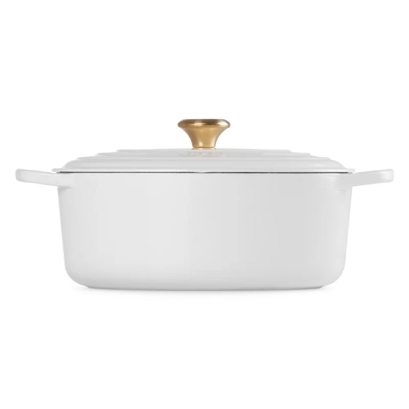 Le Creuset valurautapata soikea 31cm / 6,3L valkoinen