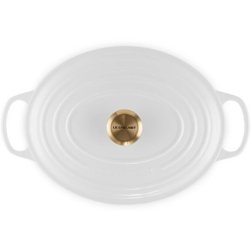 Le Creuset valurautapata soikea 31cm / 6,3L valkoinen