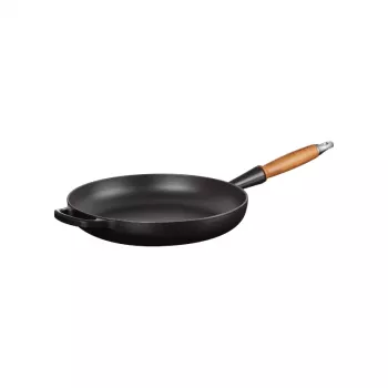 LE CREUSET valurautapaistinpannu puukahvalla Ø28cm matta musta